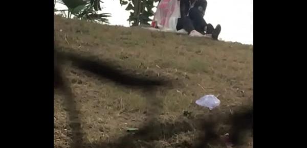  Indian lover kissing in park part 1